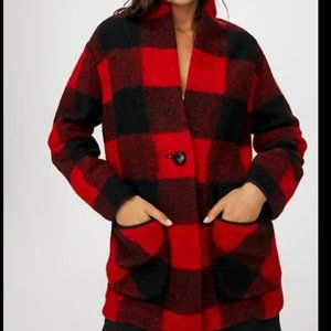 Wilfred Free, Oversized Wool Plaid Coat XS